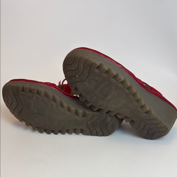 Fly London Red Strappy Wedge Sandals with Gladiator Style Size 37 - Picture 5 of 8